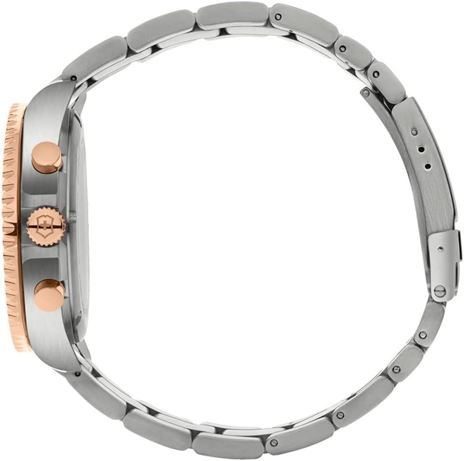Herren-Uhr Maverick Chronograph, Herren-Armbanduhr, Analog, Quarz, Wasserdicht bis 100 m, Gehäuse-Ø 43 mm, Armband 21 mm Silver