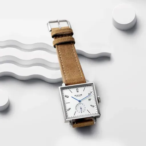 FEICE FM301 Brown Review: budget Bauhaus square watch with a legit automatic movement