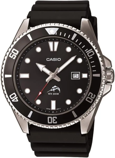 MDV106 Series - Unisex Analog Watch - 200M WR - Stainless Steel Case - Resin Band - 2 Hand Analog (HR, Min, SEC) - Date Display - Screw Down Crown/Screw Down Caseback - 3 Year Battery