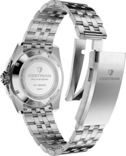 Cestrian Pro Dive 42mm Automatic Men’s Watch – Blue Fumé Dial, 316L Stainless Steel Case & Bracelet, 300m Water Resistant
