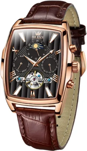 Watches for Men Classic Silver Fashion Male Watch Two Tone Stainless Steel Business Dress Casual Wrist Watch Calendar Waterproof Blue White Black Date Dial Rose Gold and Black