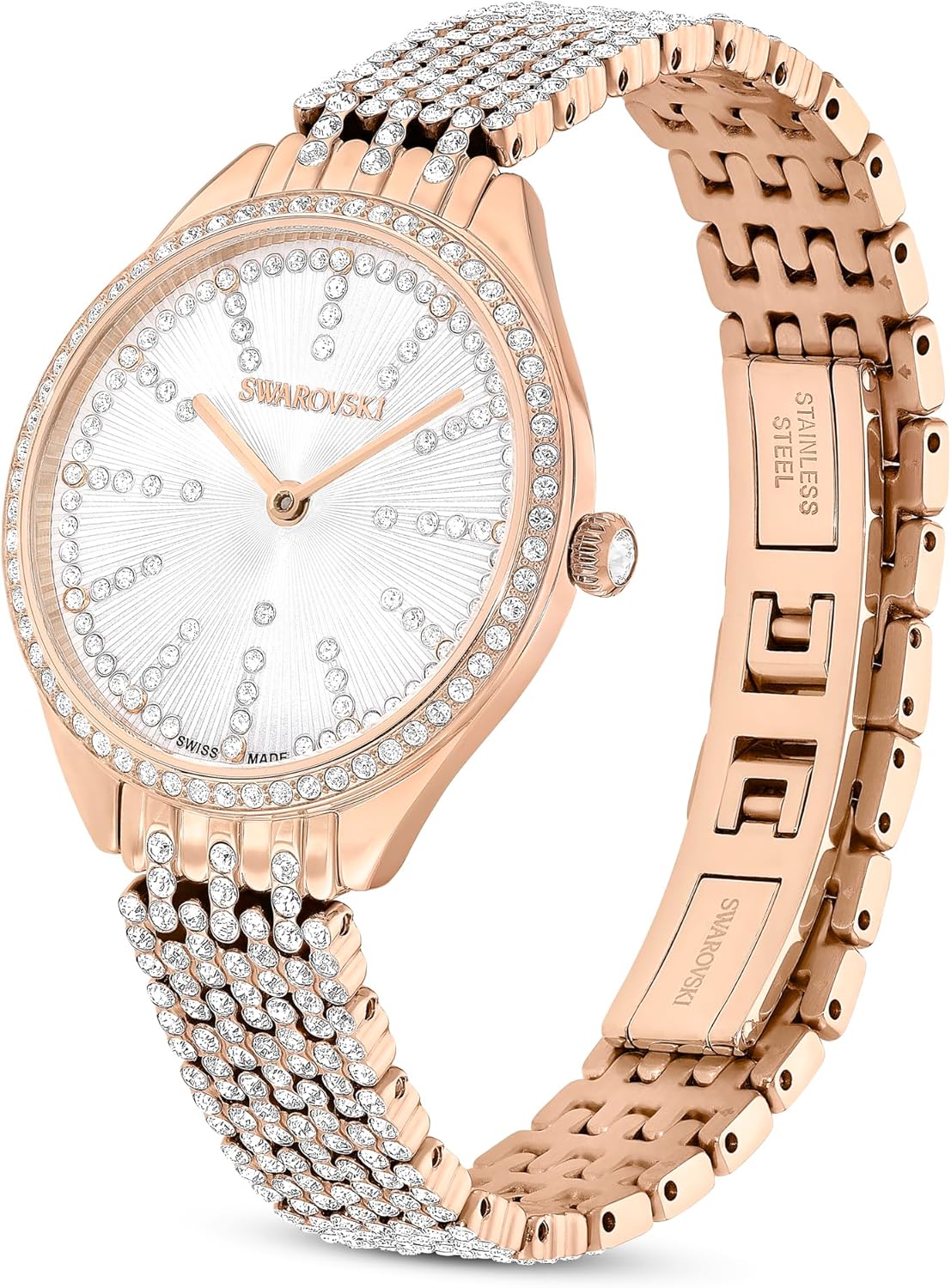 Swarovski Attract Collection Watch, Swiss Made Swarovski Attract Women's Watches Rose Gold-tone Finish Rose Gold Tone