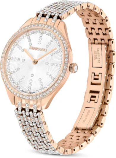 Swarovski Attract Collection Watch, Swiss Made Swarovski Attract Women's Watches Rose Gold-tone Finish Rose Gold Tone