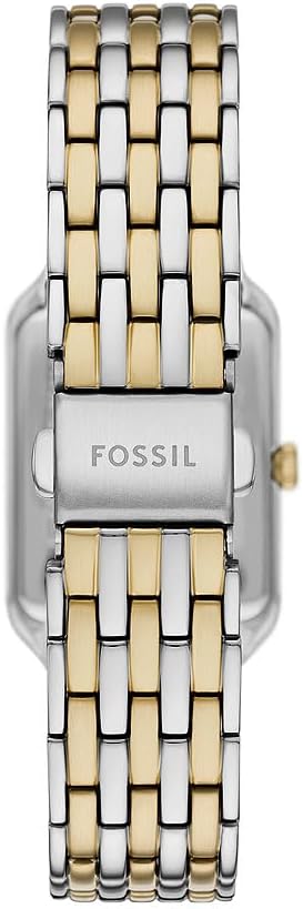 Fossil Raquel Watch for Women, Quartz Three Hand Movement with Stainless Steel Strap Gold and Silver Tone Set 23 mm