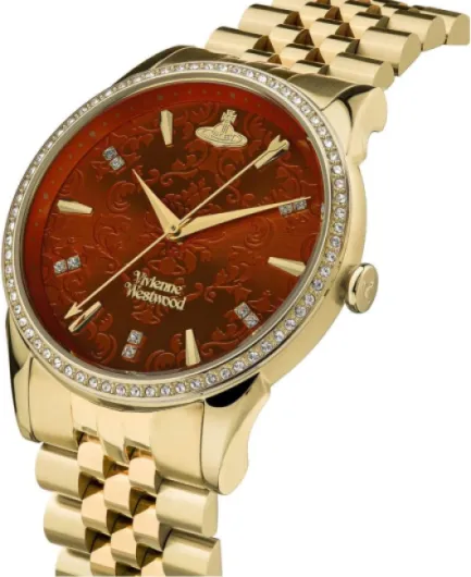 Vivienne Westwood The Wallace Ladies Quartz Watch with Stainless Steel Bracelet Orange