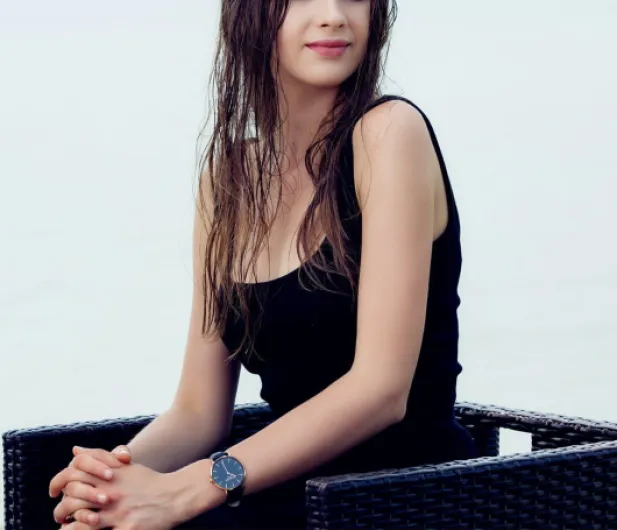 Classic Minimalist Women Men Unisex Watches Analog Quartz Detachable Genuine Leather Strap Wristwatch Mother's Day Gifts Rosegold-black