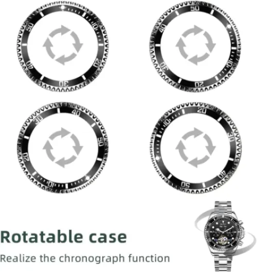 Men Watch Leather Strap Moon Phase Casual Classic Analog Quartz Calendar 3ATM Waterproof Luminous Men Wrist Watches Silver and Black