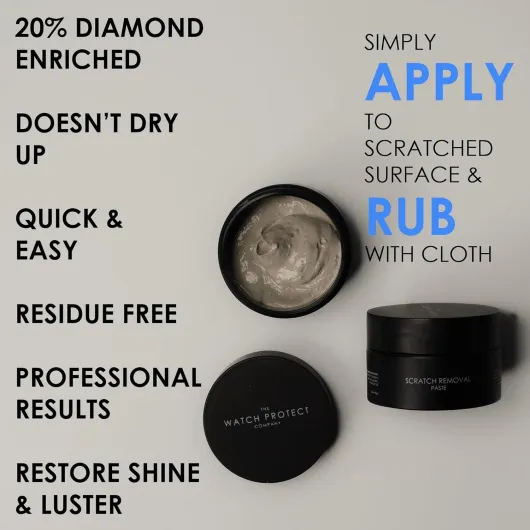 Premium Polishing and Cleaning Paste for Rolex, Luxury Watches and Jewellery - Removes Scratches, Scuffs and Restores Shine, Watch Polish Kit 30g