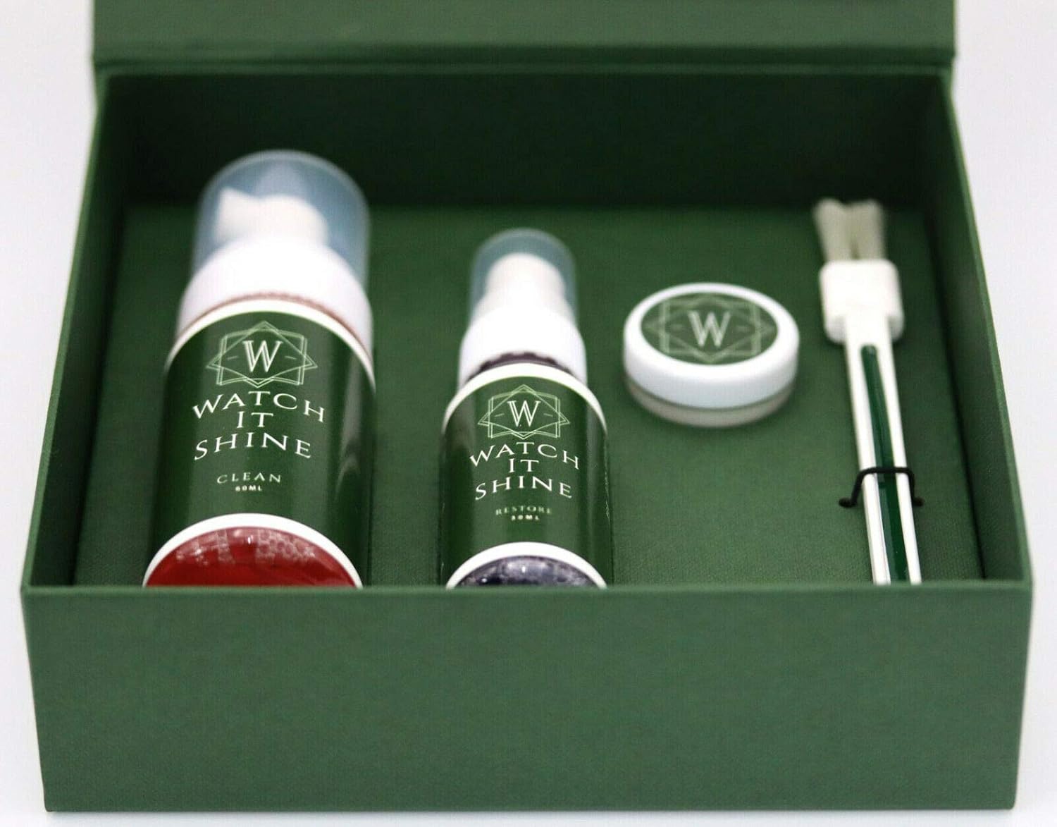 Premium Watch Cleaning Kit for Luxury Watches – Includes Restore & Clean Solutions, Polishing Cloths, Soft Brush, 10 Cleans – Ideal for Tag, Cartier, Gold & Titanium