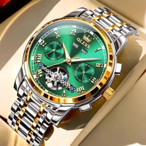 OLEVS G6607 Green Dial Review: flashy automatic watch on a budget, with a few quirks