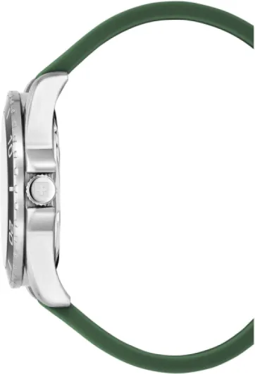Swiss Alpine Military Men's Watch Analogue Quartz 7029.1 Silicone Steel/Silicone/Sw-green - 1834sam