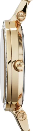 Michael Kors Darci Watch for Women, Gold Tone Quartz Three Hand Movement with Stainless Steel Strap 33MM Gold Tone and Glitter