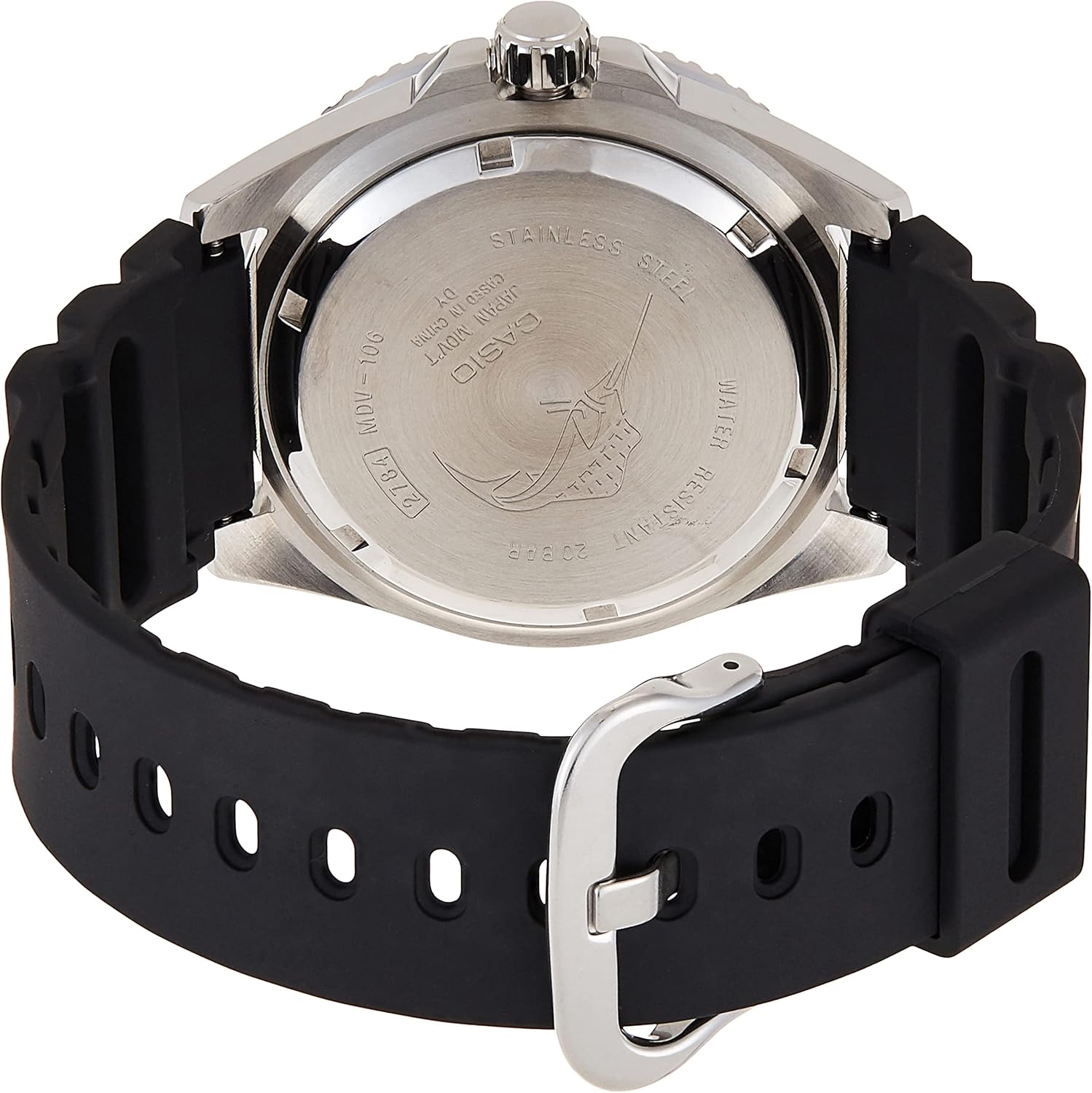 MDV106 Series - Unisex Analog Watch - 200M WR - Stainless Steel Case - Resin Band - 2 Hand Analog (HR, Min, SEC) - Date Display - Screw Down Crown/Screw Down Caseback - 3 Year Battery Black/Green Dive Watch