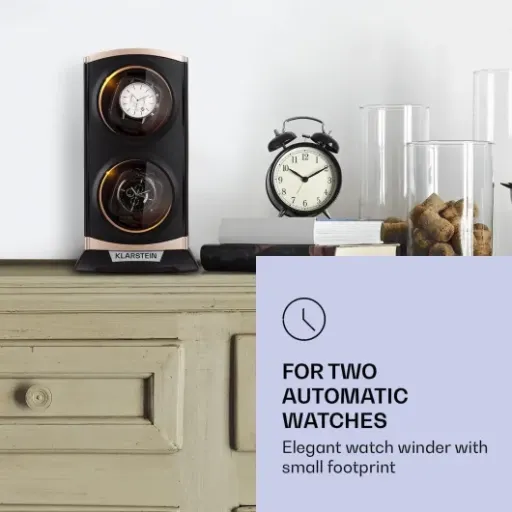 Klarstein St. Gallen Premium Watch Winder Review: quiet dual winder that looks good on a shelf